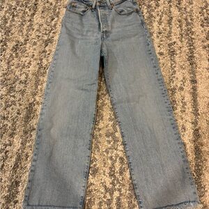 Levi's Blue Ribcage Straight Leg Jeans